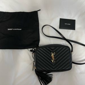 YSL LOU IN BLACK QUILTED LEATHER